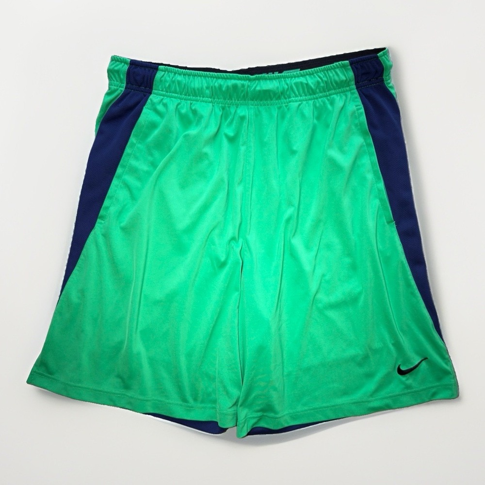 Nike Dri-FIT Athletic Shorts Men's XL Green Navy Basketball Training